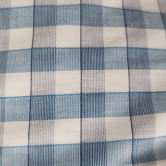 Banana Republic Blue Check Non-Iron Dress Shirt - Picture 3 of 6